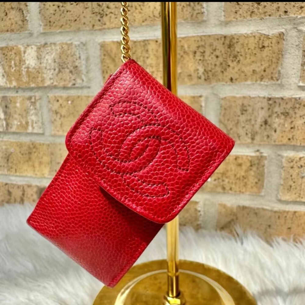 CHANEL Caviar Leather Keyring pouch